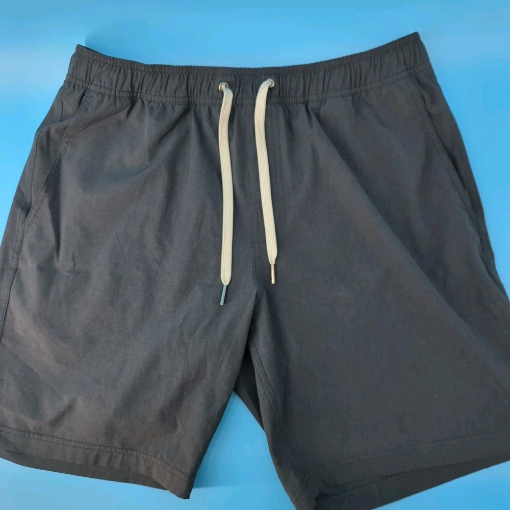 Fair Harbor Swim Trunks Mens Medium Navy Blue Elastic Waist Lined Shorts
